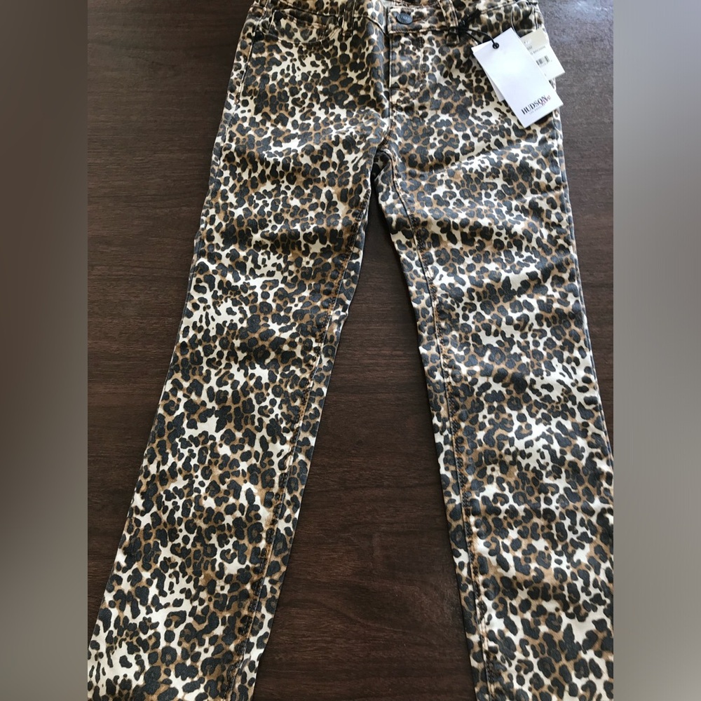 Leopard print jeans